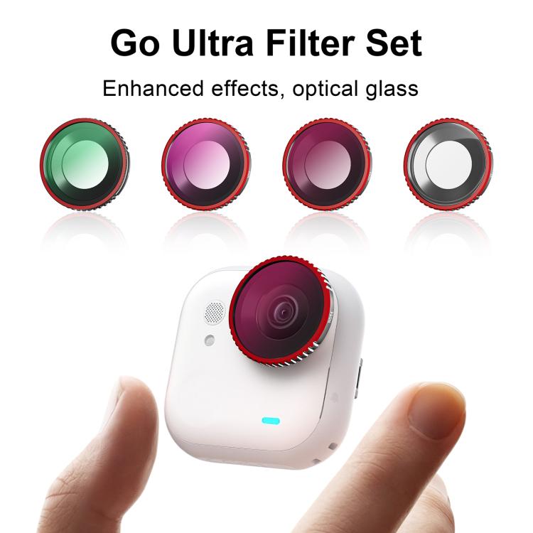 Filtro para lente de cámara Insta360 GO Ultra STARTRC, CPL, Black Mist 1/4, UV, ND32, 4 in 1 ND32/64 UV CPL