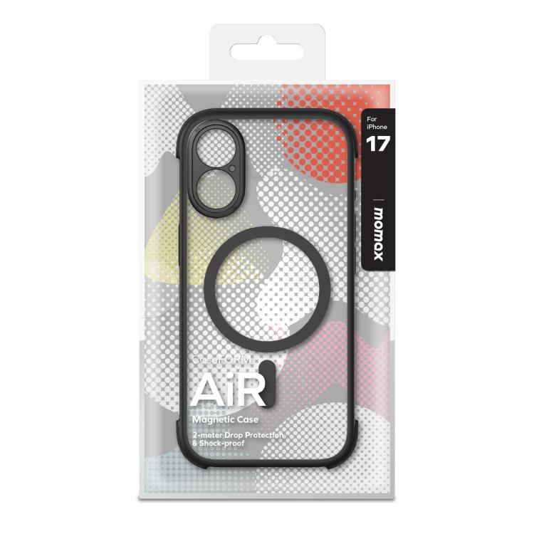Funda para teléfono MOMAX resistente a golpes con airbag y MagSafe, For iPhone 17, For iPhone Air