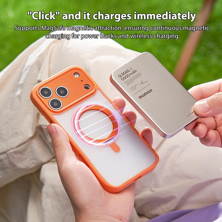 Funda para teléfono MOMAX MagSafe con soporte magnético giratorio de metal, For iPhone 17, For iPhone Air