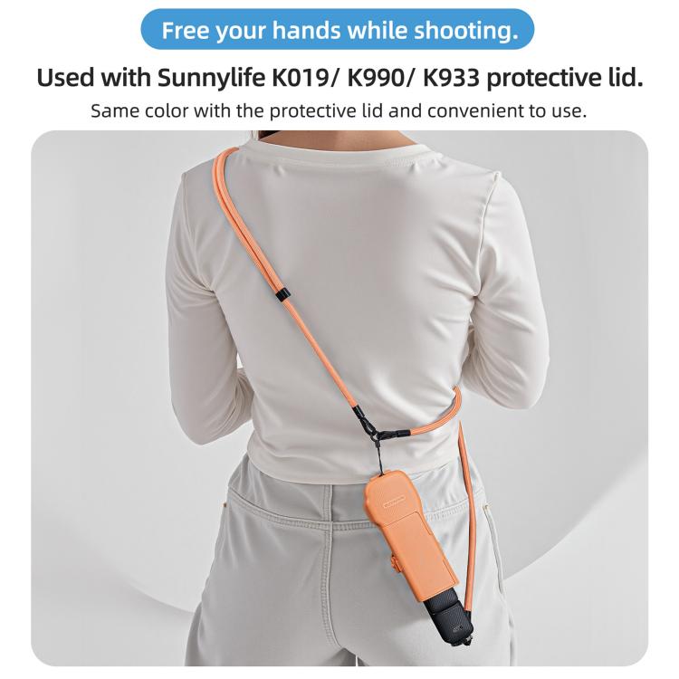 Correa cruzada para el cuello Sunnylife, bandolera colgante manos libres, cuerda anticaída, cordón para el cuello con tornillo de 1/4, correa para el hombro, For DJI OSMO Pocket 3