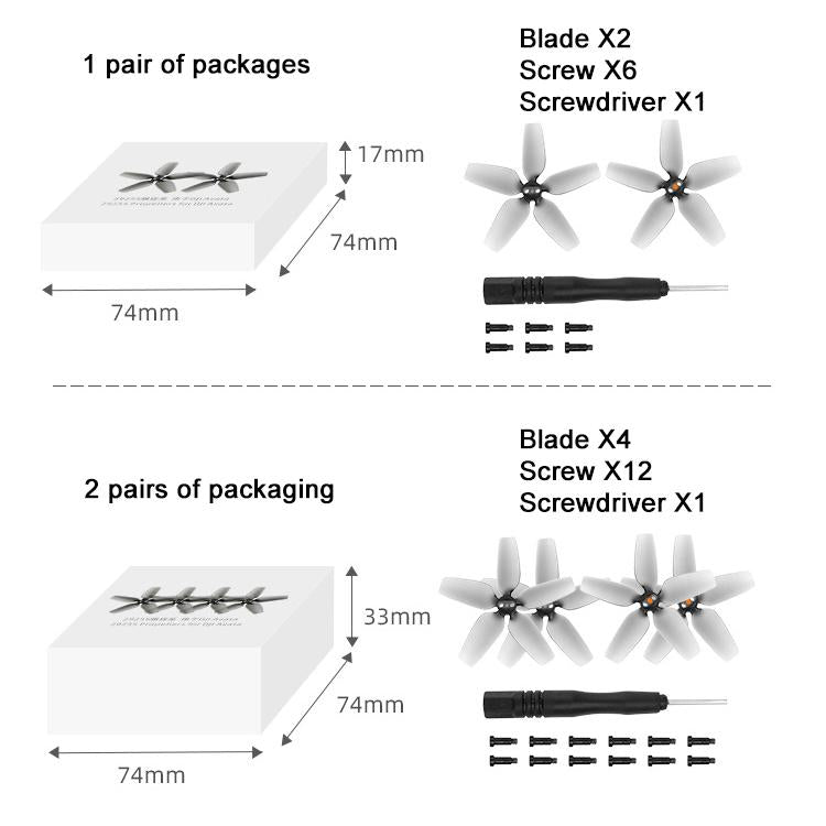 Hélices de colores para DJI Avata Sunnylife 2925S, One Pair, Two Pairs