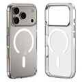 Funda para teléfono ZGA MagSafe con botones metálicos, transparente, híbrida de PC y TPU, For iPhone 17 Pro Max, For iPhone 17 Pro, For iPhone 17, For iPhone Air
