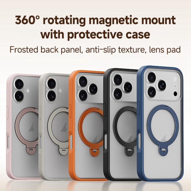 Funda híbrida para teléfono ZGA 360 Pivot Holder MagSafe PC TPU, For iPhone 17, For iPhone Air