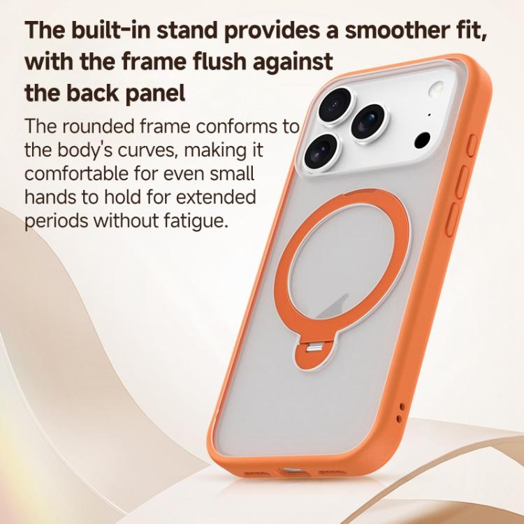 Funda híbrida para teléfono ZGA 360 Pivot Holder MagSafe PC TPU, For iPhone 17, For iPhone Air
