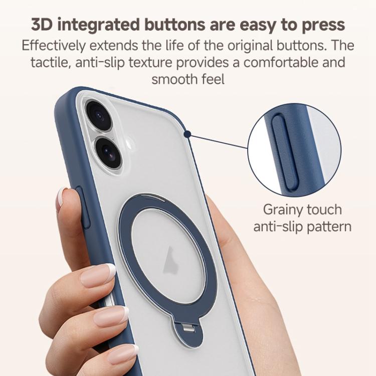Funda híbrida para teléfono ZGA 360 Pivot Holder MagSafe PC TPU, For iPhone 17, For iPhone Air