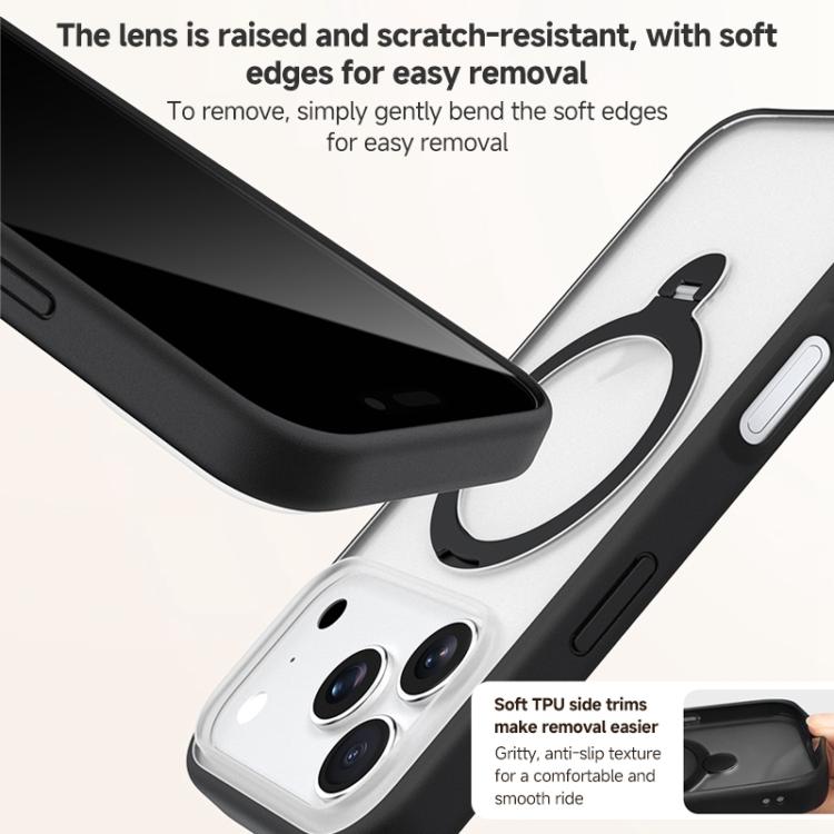 Funda híbrida para teléfono ZGA 360 Pivot Holder MagSafe PC TPU, For iPhone 17, For iPhone Air