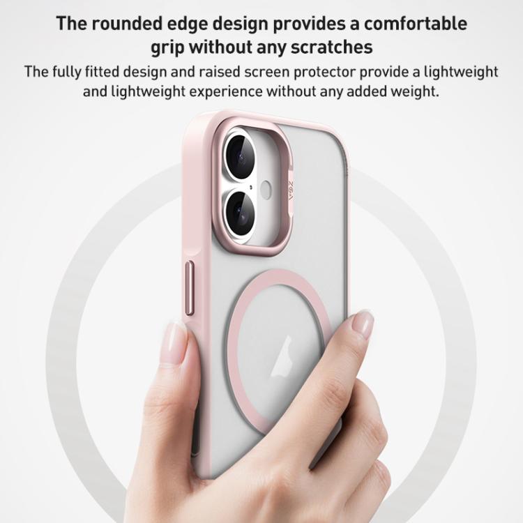 Funda para teléfono ZGA Matte Clear MagSafe híbrida de PC y TPU, For iPhone 17 Pro Max, For iPhone 17 Pro
