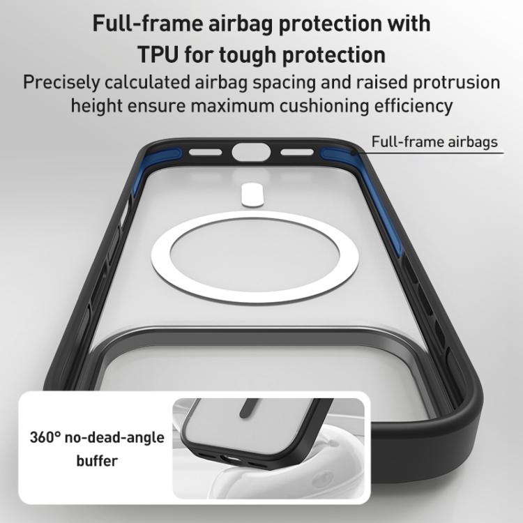 Funda para teléfono ZGA Matte Clear MagSafe híbrida de PC y TPU, For iPhone 17, For iPhone Air