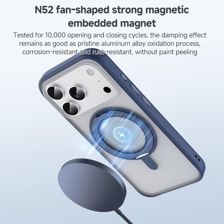 Funda para teléfono ZGA Feitian con soporte giratorio de 360° y MagSafe, híbrida de PC y TPU., For iPhone 17 Pro Max, For iPhone 17 Pro