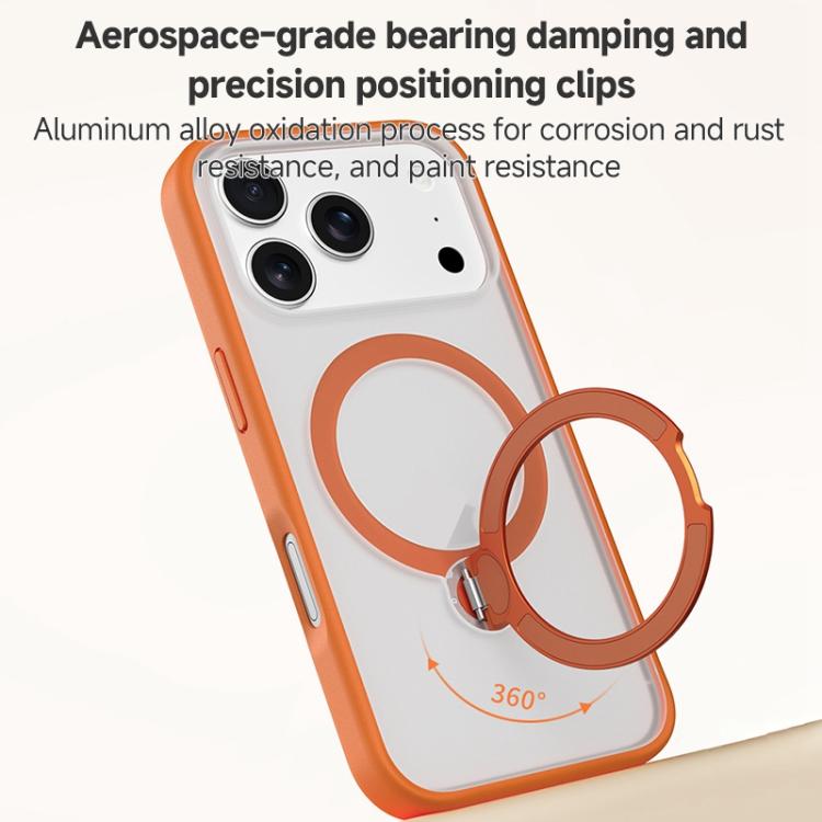 Funda para teléfono ZGA 360 Pivot Holder MagSafe híbrida de PC y TPU, For iPhone 17 Pro Max, For iPhone 17 Pro