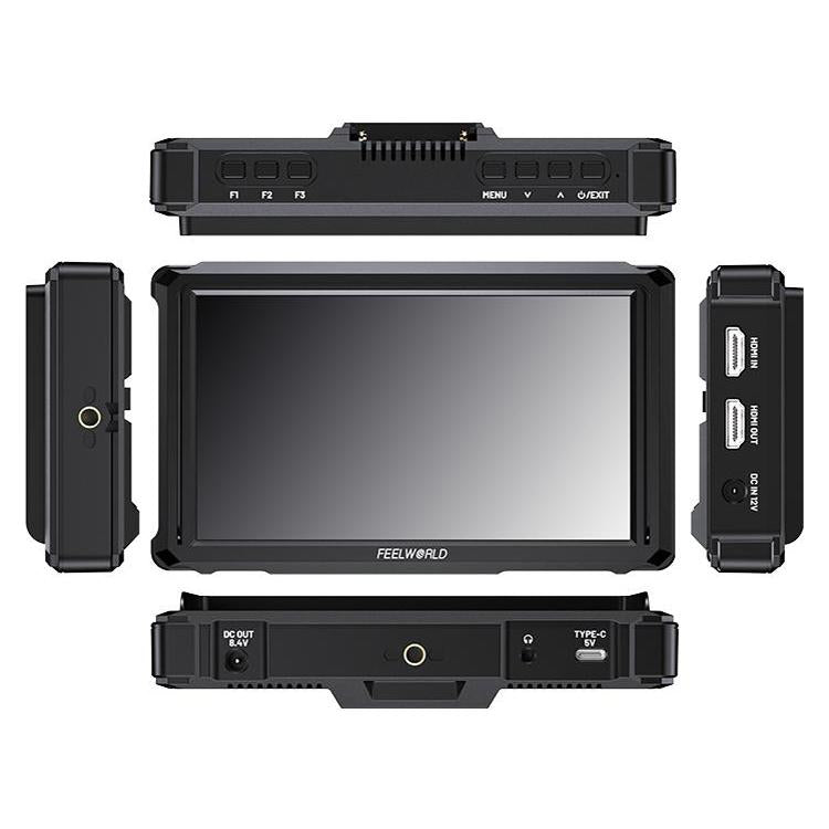 Monitor para cámara DSLR FEELWORLD FW568 Pro de 6 pulgadas, 1200 nits de brillo, 4K, HDMI, pantalla IPS de 60 Hz, FW568 Pro