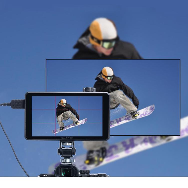 Monitor de vídeo para cámara de campo FEELWORLD SC6 de 6 pulgadas, 1500 nits de alto brillo, aluminio, compatible con 3G, SDI, 4K y HDMI, 60 Hz, resolución IPS de 1920 x 1080., SC6