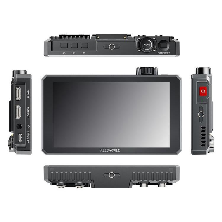 Monitor de vídeo para cámara de campo FEELWORLD SC6 de 6 pulgadas, 1500 nits de alto brillo, aluminio, compatible con 3G, SDI, 4K y HDMI, 60 Hz, resolución IPS de 1920 x 1080., SC6