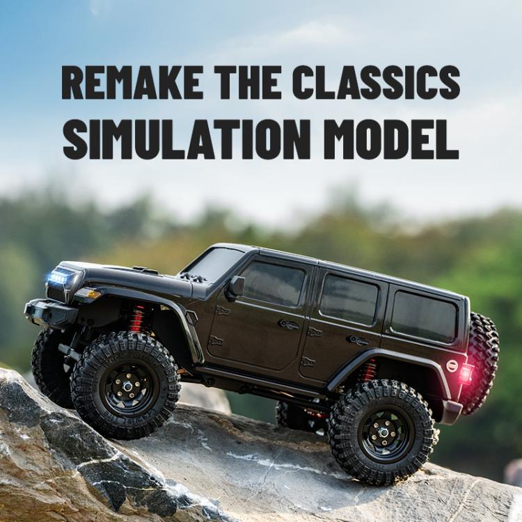 Coche teledirigido de simulación de escalada JJR/C C8801 Pro Black Warrior Edition Wrangler