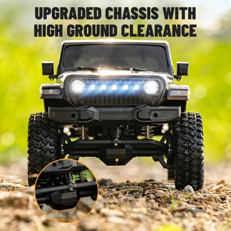 Coche teledirigido de simulación de escalada JJR/C C8801 Pro Black Warrior Edition Wrangler