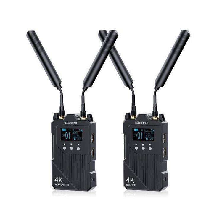 Sistema de transmisión de vídeo inalámbrico FEELWORLD WT1H 4K, compatible con HDMI dual, intercomunicador dúplex completo y transmisión en directo., WT1H