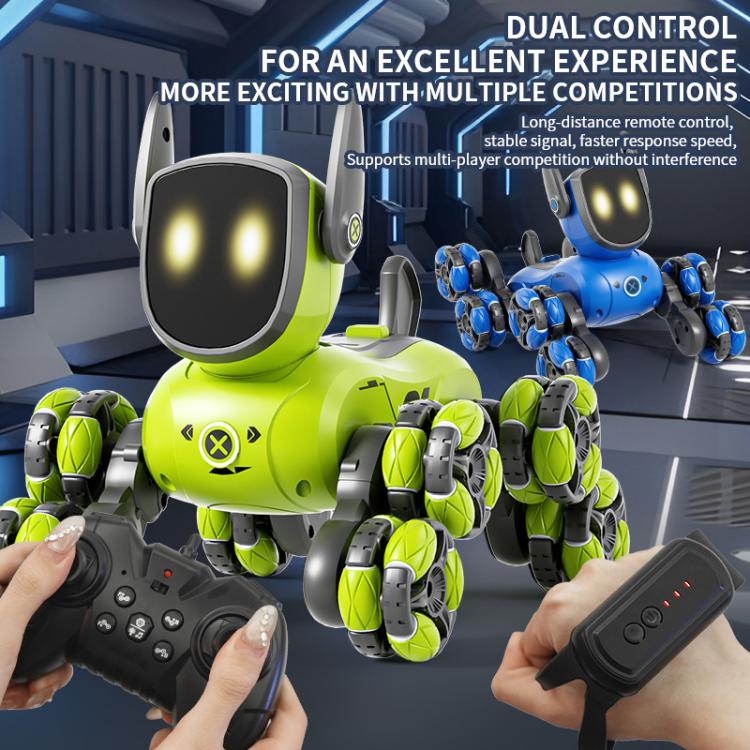 Perro robot multifunción de ocho ruedas JJR/C Q200 con control remoto