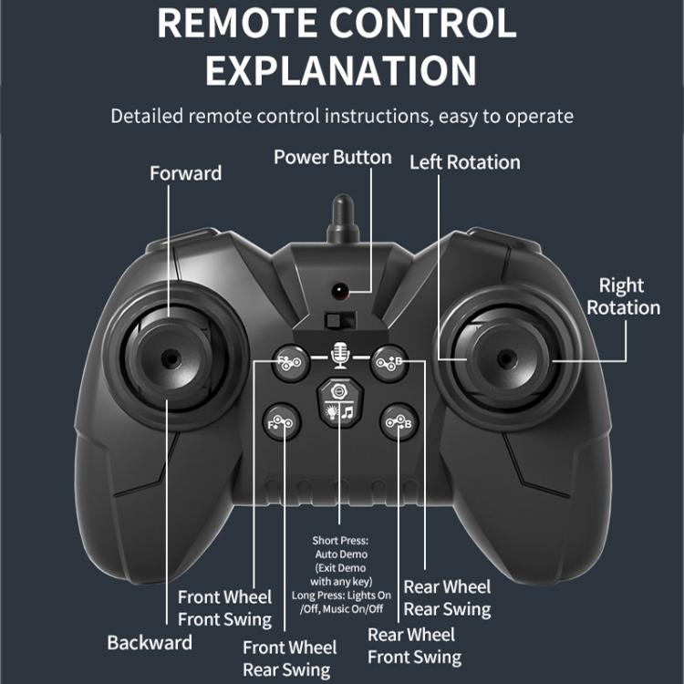 Perro robot multifunción de ocho ruedas JJR/C Q200 con control remoto