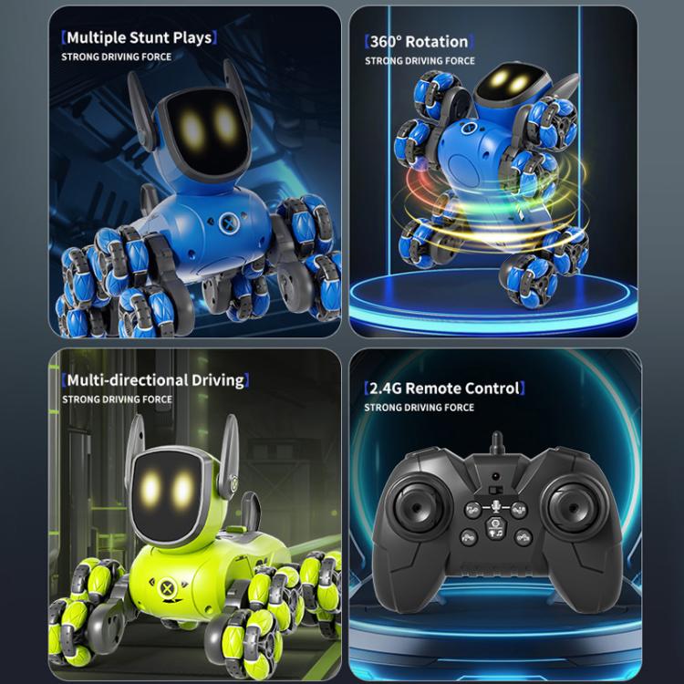 Perro robot multifunción de ocho ruedas JJR/C Q200 con control remoto