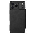 Funda de cuero para teléfono con diseño de cubierta deslizante para cámara NILLKIN QIN Series Pro, For iPhone 17 Pro Max, For iPhone 17 Pro, For iPhone 17, For iPhone Air