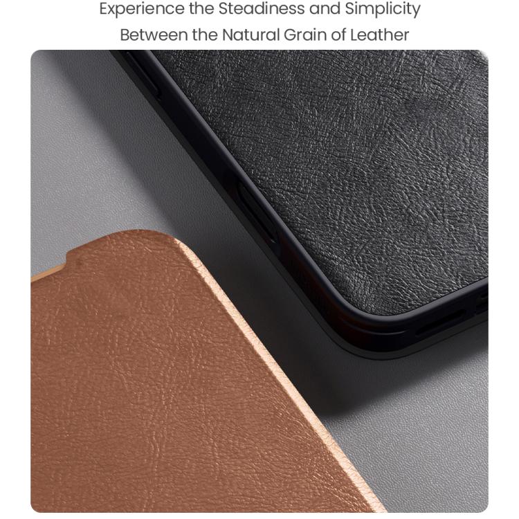 Funda de cuero para teléfono con diseño de cubierta deslizante para cámara NILLKIN QIN Series Pro, For iPhone 17 Pro Max, For iPhone 17 Pro, For iPhone 17, For iPhone Air