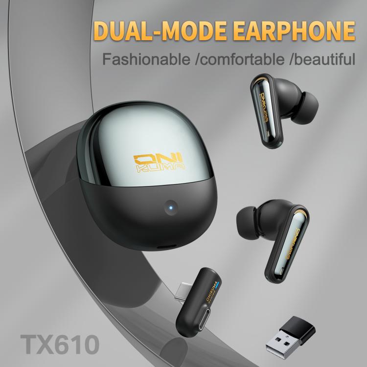 Receptor Bluetooth inalámbrico ONIKUMA TX610 de modo dual 2.4G y auriculares inalámbricos Bluetooth., TX610