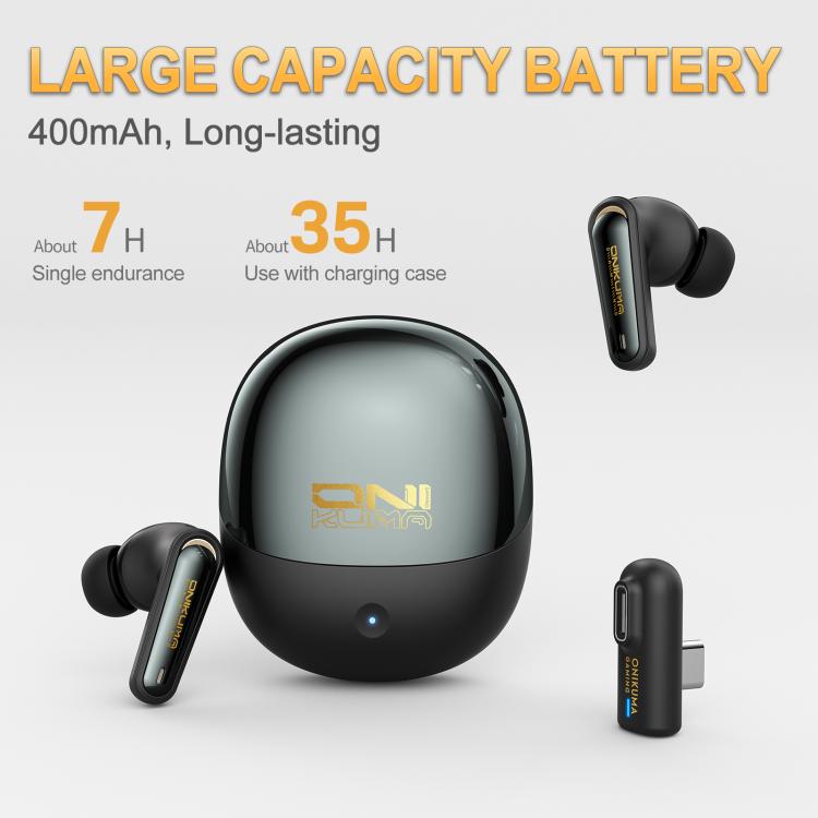 Receptor Bluetooth inalámbrico ONIKUMA TX610 de modo dual 2.4G y auriculares inalámbricos Bluetooth., TX610