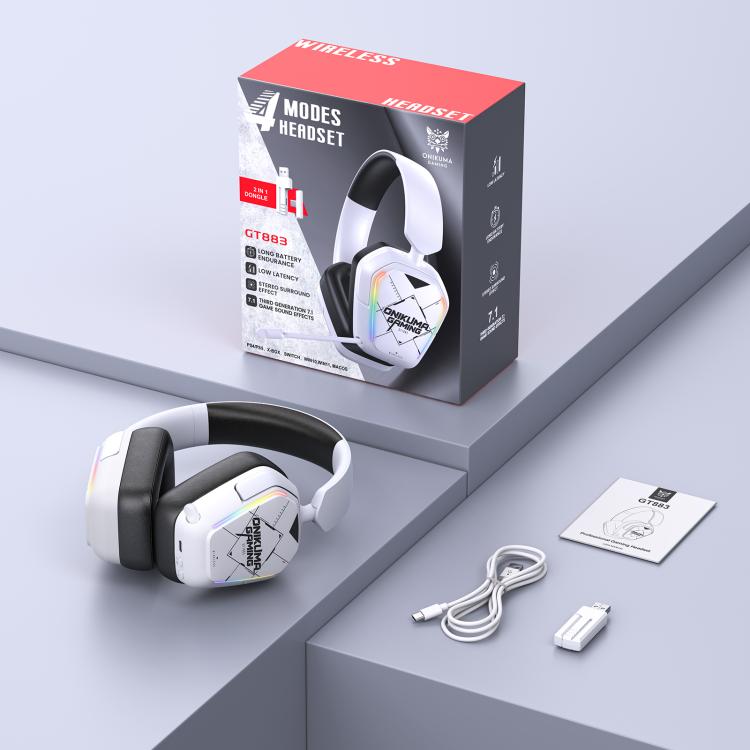 Auriculares inalámbricos Bluetooth ONIKUMA GT883 de cuatro modos, GT883(Black White)