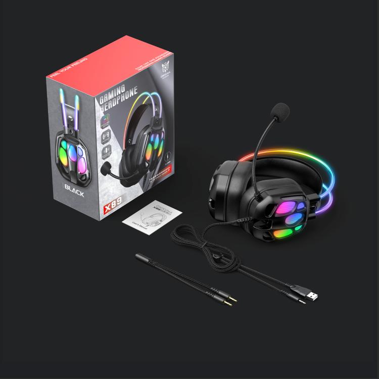 Auriculares con cable ONIKUMA X89 RGB con micrófono, X89