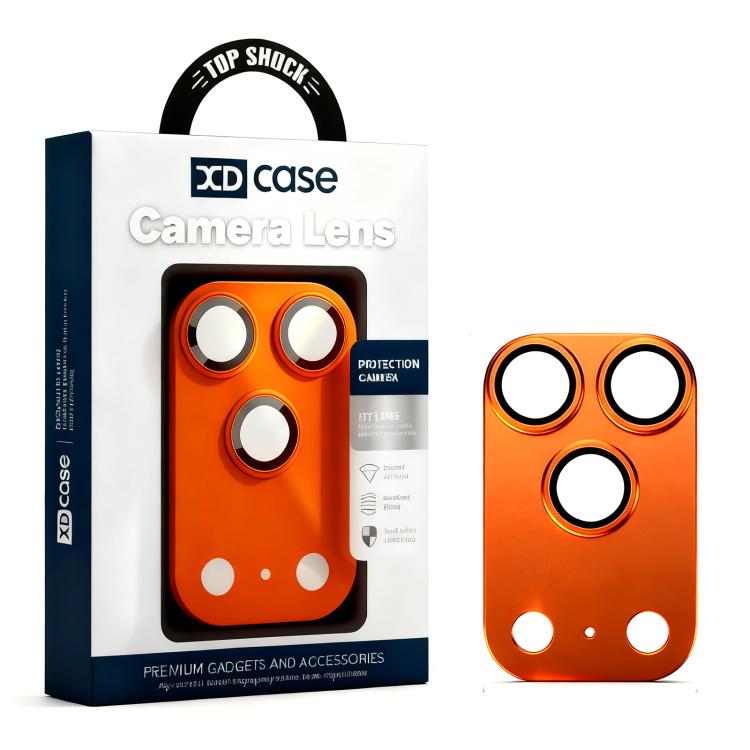 Película protectora para el anillo del objetivo de la cámara XDcase Armor de metal esmerilado con cobertura total, For iPhone 17 Pro Max, For iPhone 17 Pro