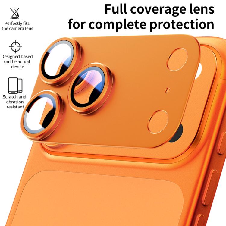 Película protectora para el anillo del objetivo de la cámara XDcase Armor de metal esmerilado con cobertura total, For iPhone 17