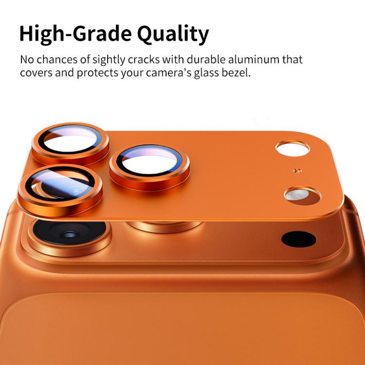 Película protectora para el anillo del objetivo de la cámara XDcase Armor de metal esmerilado con cobertura total, For iPhone Air