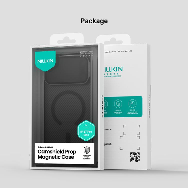 Funda para teléfono NILLKIN CamShield Prop con cubierta de espejo transparente y magnética MagSafe para PC, For iPhone 17 Pro Max, For iPhone 17 Pro