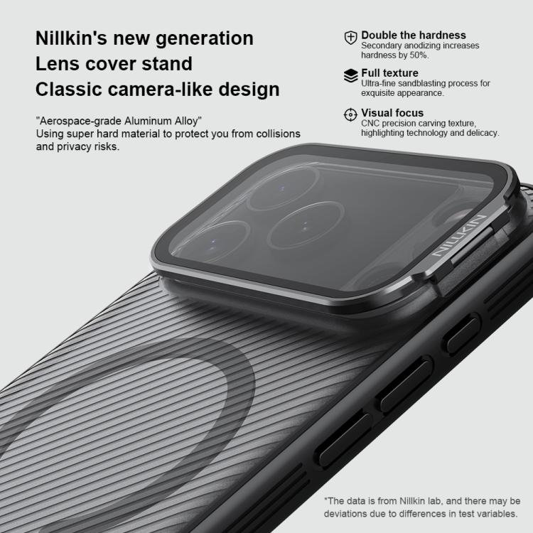 Funda para teléfono NILLKIN CamShield Prop con cubierta de espejo transparente y magnética MagSafe para PC, For iPhone 17 Pro Max, For iPhone 17 Pro