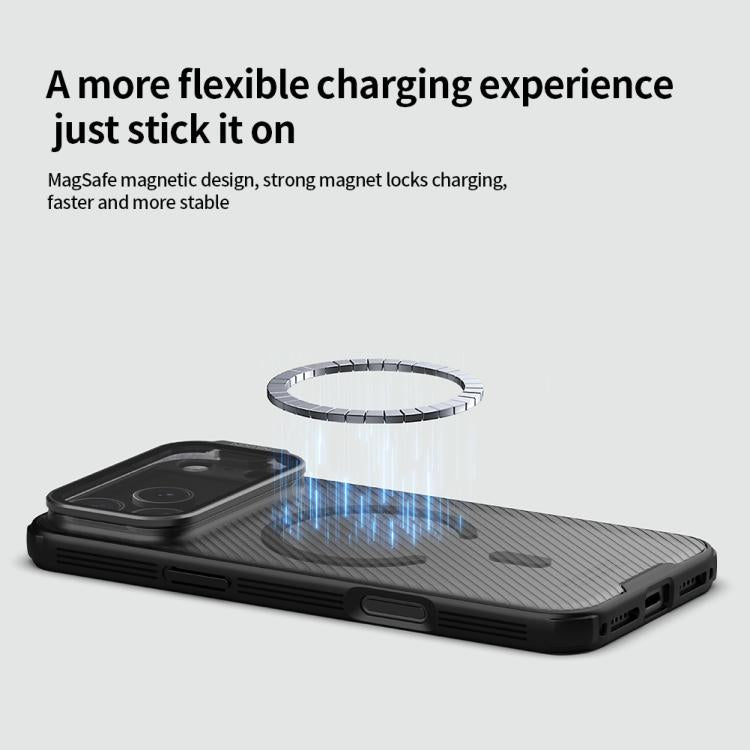Funda para teléfono NILLKIN CamShield Prop con cubierta de espejo transparente y magnética MagSafe para PC, For iPhone 17 Pro Max, For iPhone 17 Pro