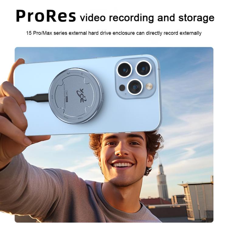Carcasa magnética para disco duro YCE-V195H con puertos USB-C/Tipo-C, PD3.0, HD2.0, USB3.2, 3,5 mm y M.2 NVMe., YCE-V195H
