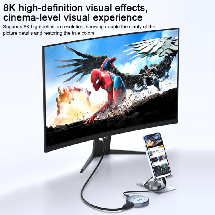 Carcasa magnética para disco duro YCE-V195H con puertos USB-C/Tipo-C, PD3.0, HD2.0, USB3.2, 3,5 mm y M.2 NVMe., YCE-V195H