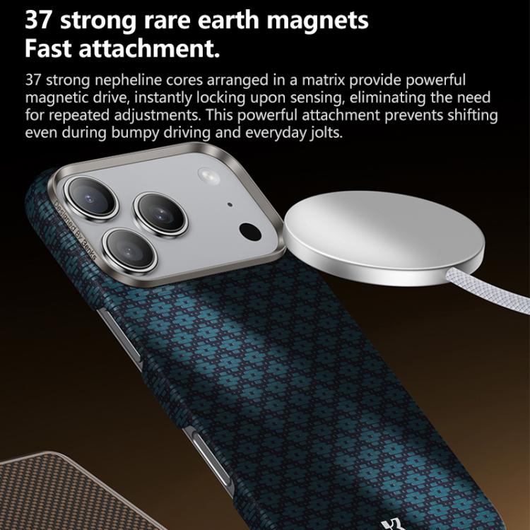 Funda para teléfono Benks Color Shield C1 Classic Kevlar Woven Diamond MagSafe, For iPhone 17 Pro Max, For iPhone 17 Pro