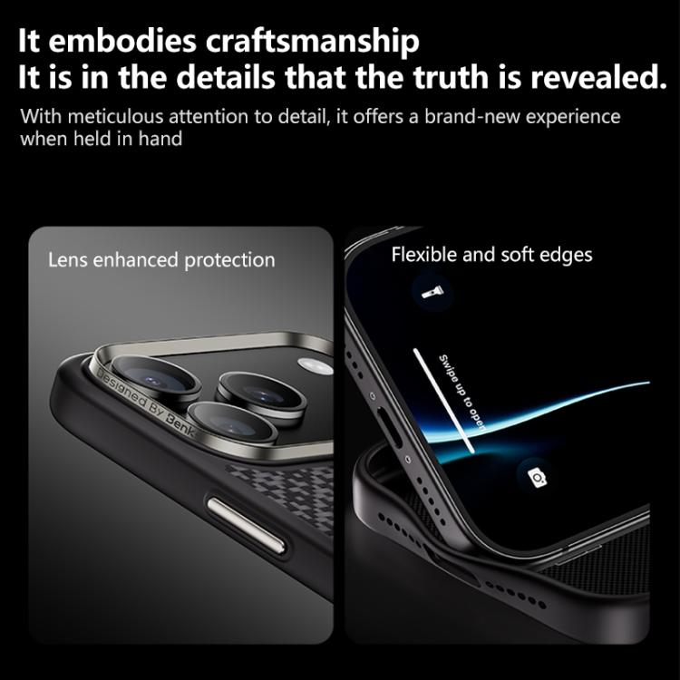 Funda magnética Benks Y2 Kevlar MagSafe Diamond para teléfono, For iPhone 17 Pro Max, For iPhone 17 Pro