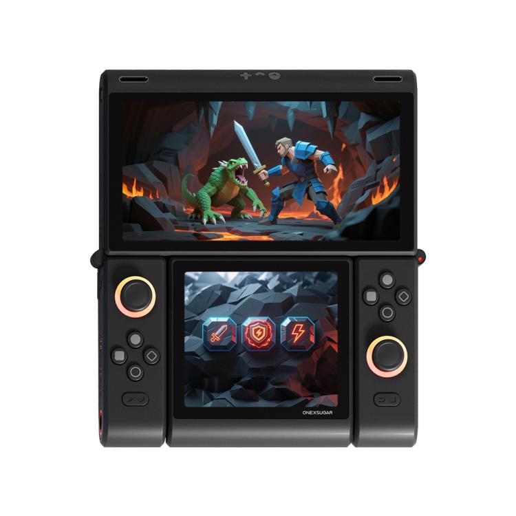 ONE-NETBOOK Sugar 1 Consola de juegos portátil de doble pantalla, Android 14 Snapdragon G3 Gen3, 16GB+512GB