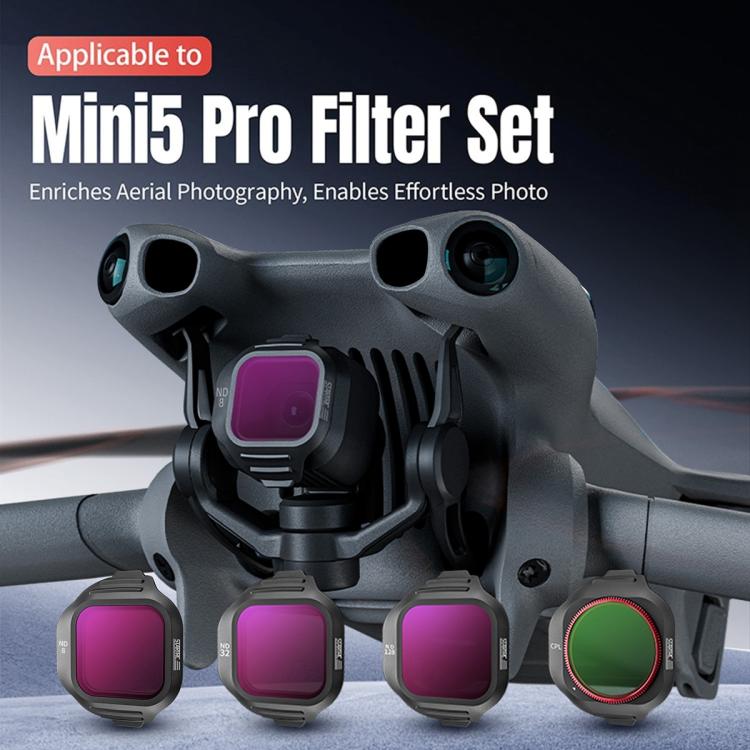 Para filtro de lente de cámara DJI Mini 5 Pro STARTRC, CPL, NIGHT, 3 in 1 CPL ND16/64, 4 in 1 CPL ND8/32/128, 4 in 1 CPL ND16/64 NIGHT, 6 in 1 Mixed Filter