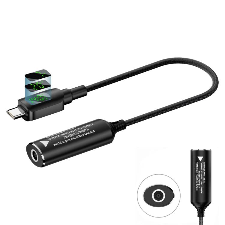 Adaptador de carga para portátil con pantalla digital de 140 W, DC 4.5 x 0.6mm to Type-C Male, DC 5.5 x 2.1mm to Type-C Male, DC 5.5 x 2.5mm to Type-C Male, DC 6.0 x 0.6mm to Type-C Male, DC 7.4 x 0.6mm to Type-C Male, DC 7.9 x 0.9mm to Type-C Male    ...