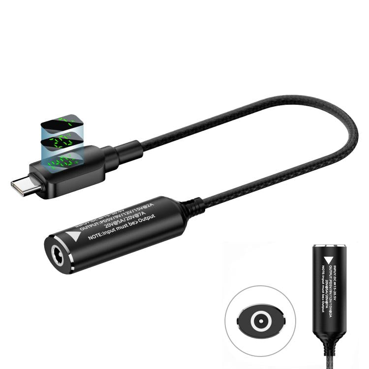 Adaptador de carga para portátil con pantalla digital de 140 W, DC 4.5 x 0.6mm to Type-C Male, DC 5.5 x 2.1mm to Type-C Male, DC 5.5 x 2.5mm to Type-C Male, DC 6.0 x 0.6mm to Type-C Male, DC 7.4 x 0.6mm to Type-C Male, DC 7.9 x 0.9mm to Type-C Male    ...