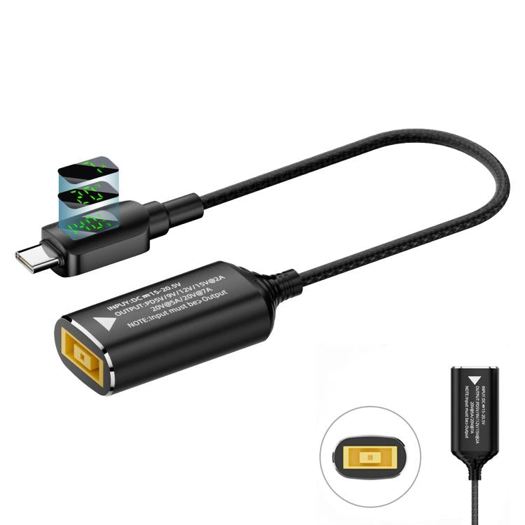 Adaptador de carga para portátil con pantalla digital de 140 W, DC 4.5 x 0.6mm to Type-C Male, DC 5.5 x 2.1mm to Type-C Male, DC 5.5 x 2.5mm to Type-C Male, DC 6.0 x 0.6mm to Type-C Male, DC 7.4 x 0.6mm to Type-C Male, DC 7.9 x 0.9mm to Type-C Male    ...