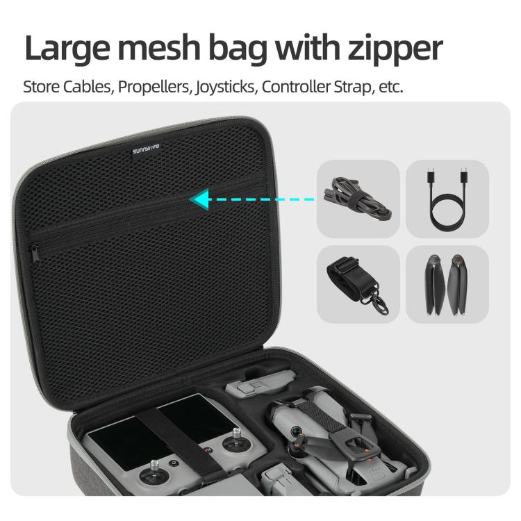 Bolsa de almacenamiento rígida de viaje Sunnylife, For DJI Lito 1 / X1 / Mini 5 Pro Body Bag, For DJI Lito 1 / X1 / Mini 5 Pro Easy Combo Bag, For DJI Lito 1 / X1 / Mini 5 Pro Battery Combo Bag, For DJI RC 2/1 / RC-N3/2/1 Controller Bag