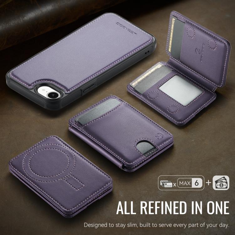 Funda para teléfono de cuero con ranura para tarjeta JEehOOD J10 y MagSafe con RFID., For iPhone 17e / 16e, For iPhone 17 Pro Max, For iPhone 17 Pro, For iPhone 17, For iPhone Air, For iPhone 16 Pro Max, For iPhone 16 Pro, For iPhone 16 Plus           ...