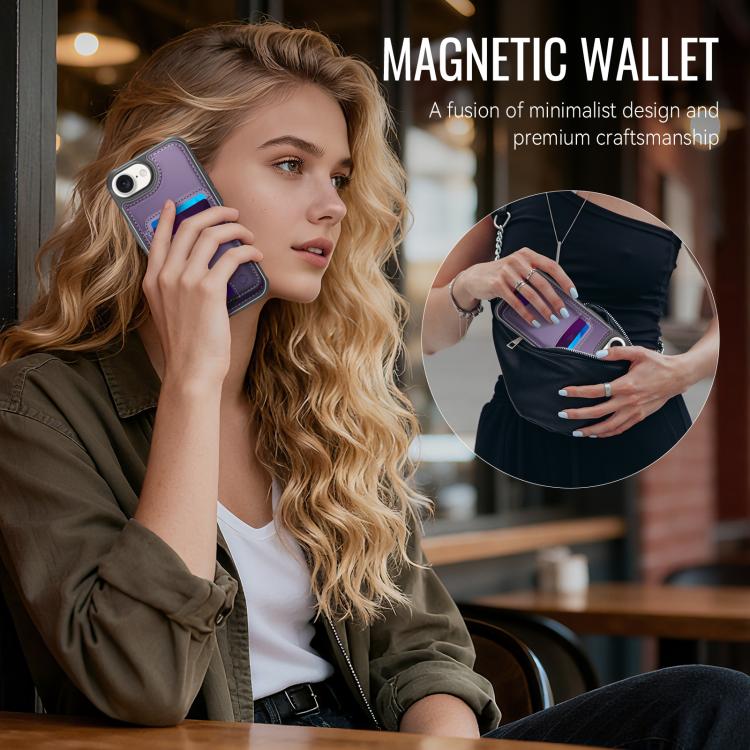 Funda para teléfono de cuero con ranura para tarjeta JEehOOD J10 y MagSafe con RFID., For iPhone 17e / 16e, For iPhone 17 Pro Max, For iPhone 17 Pro, For iPhone 17, For iPhone Air, For iPhone 16 Pro Max, For iPhone 16 Pro, For iPhone 16 Plus           ...