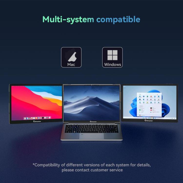 Monitor portátil triple Arie 13 de 13,3 pulgadas con pantalla ampliada., US Plug, UK Plug, EU Plug