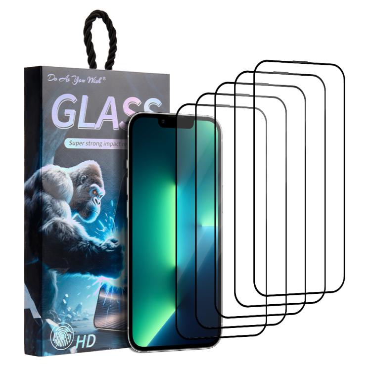 5 unidades / Paquete de láminas de vidrio templado HD serigrafiadas con el lema "Haz lo que quieras", For iPhone 17e / 16e, For iPhone 17 Pro Max, For iPhone 17 Pro, For iPhone 17, For iPhone Air, For iPhone 16 Pro Max, For iPhone 16 Pro               ...