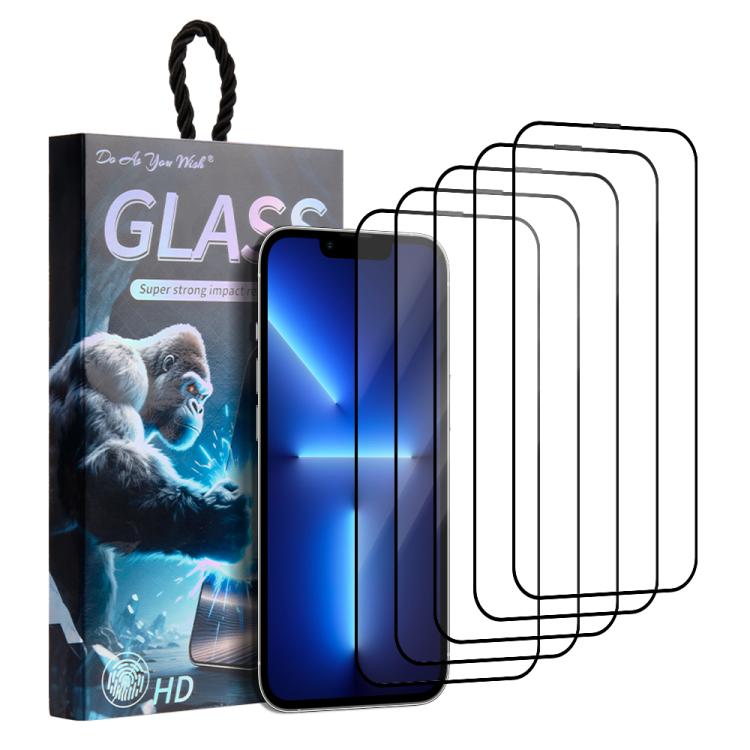5 unidades / Paquete de láminas de vidrio templado HD serigrafiadas con el lema "Haz lo que quieras", For iPhone 17e / 16e, For iPhone 17 Pro Max, For iPhone 17 Pro, For iPhone 17, For iPhone Air, For iPhone 16 Pro Max, For iPhone 16 Pro               ...